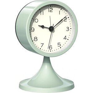 3" Cute Analog Alarm Clock,Small Retro Table Clock Battery